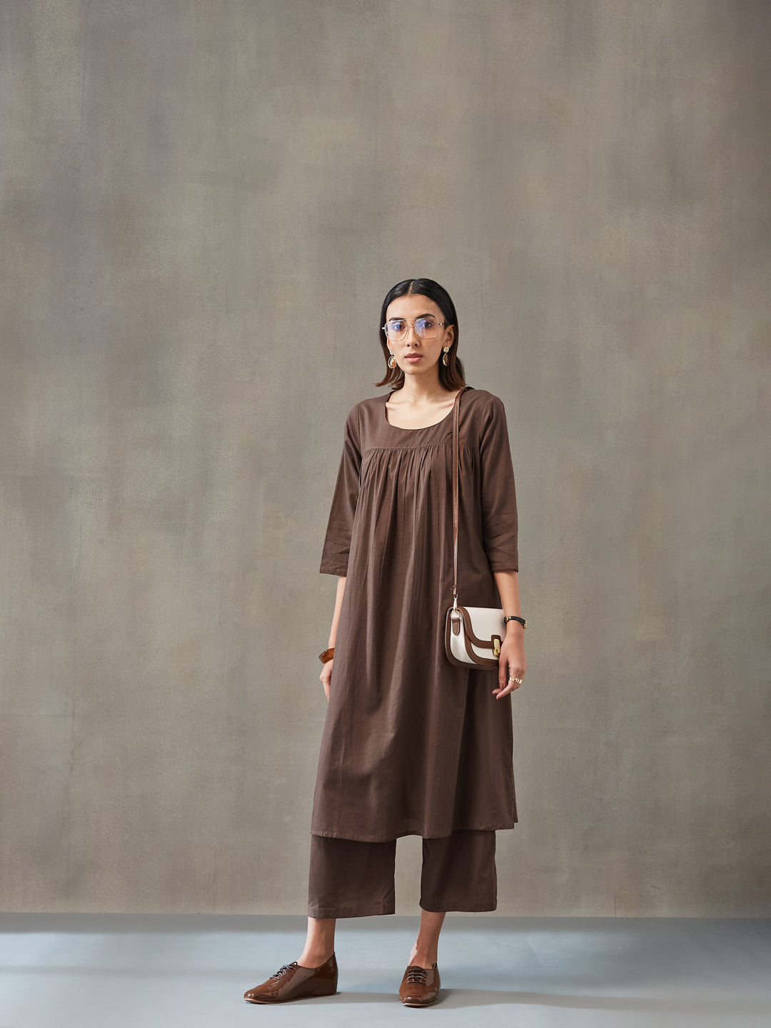 Straight Dyed Pure Cotton Kurta Set