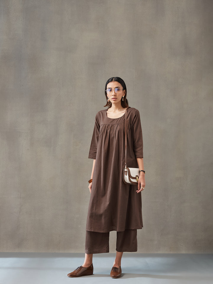 Straight Dyed Pure Cotton Kurta Set