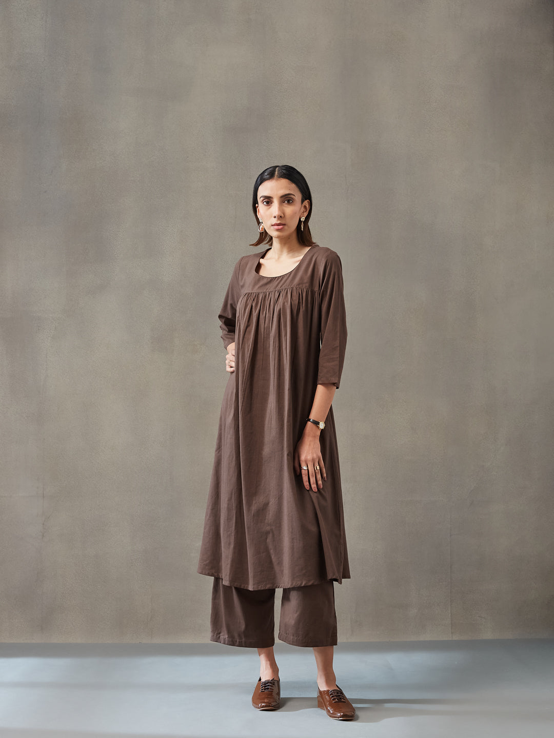 Straight Dyed Pure Cotton Kurta Set
