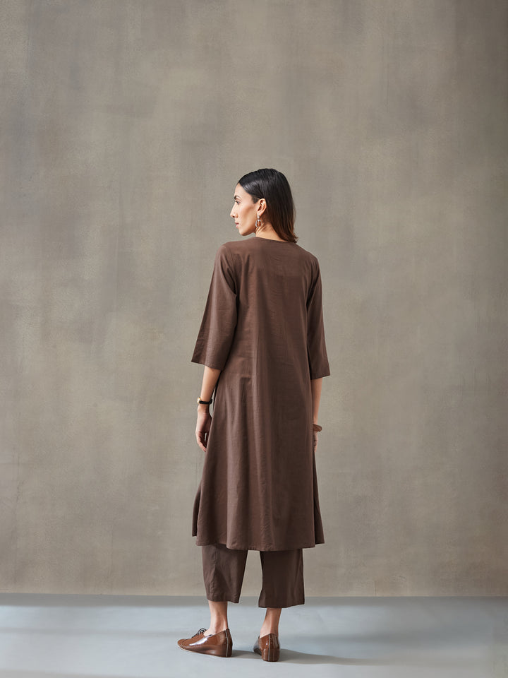 Straight Dyed Pure Cotton Kurta Set