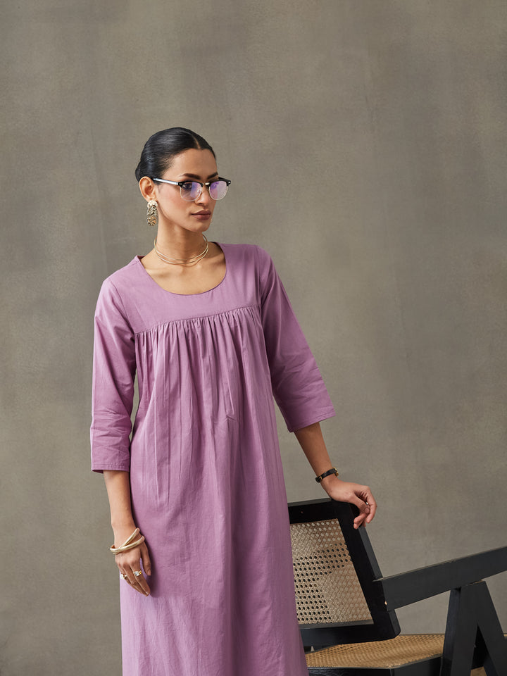 Straight Dyed Pure Cotton Kurta Set