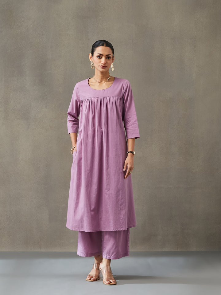 Straight Dyed Pure Cotton Kurta Set