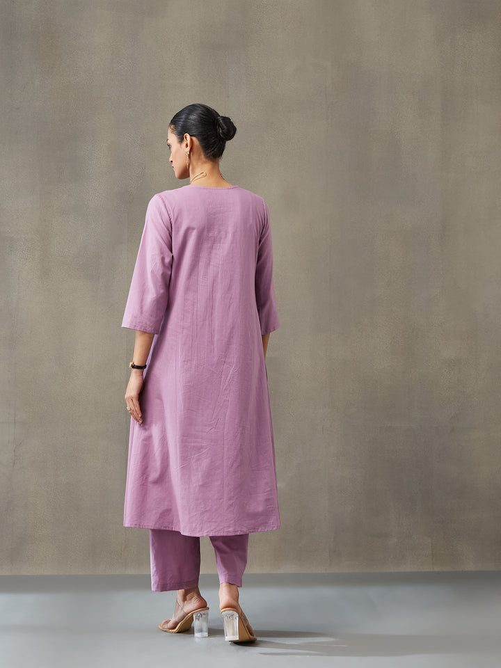 Straight Dyed Pure Cotton Kurta Set