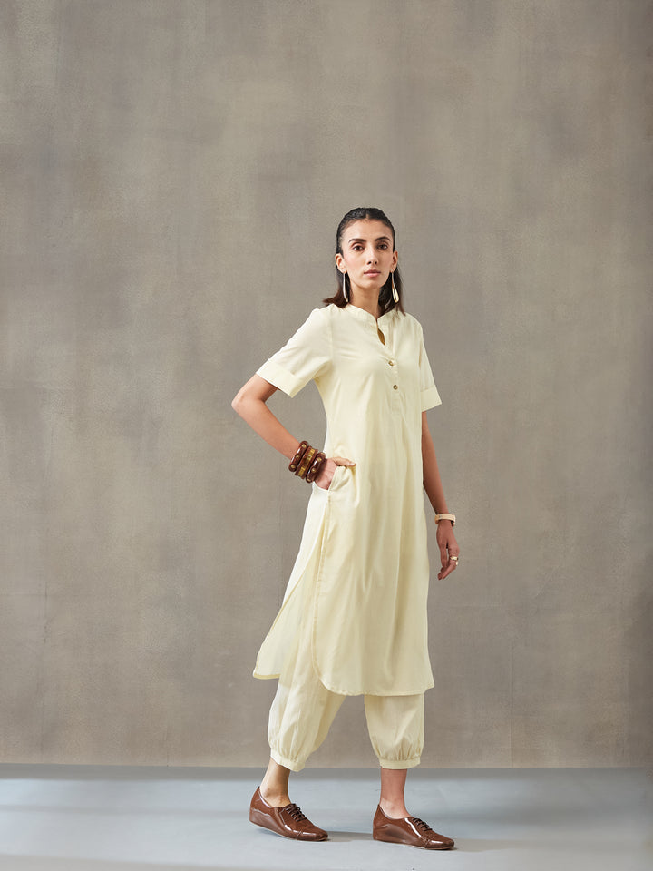Straight Dyed Pure Cotton Kurta Set