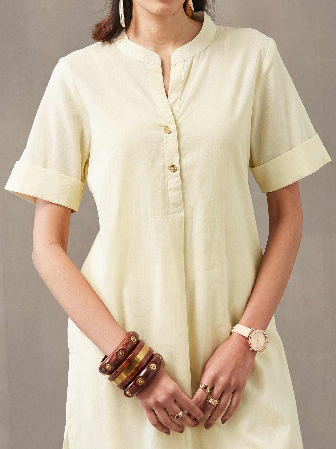 Straight Dyed Pure Cotton Kurta Set