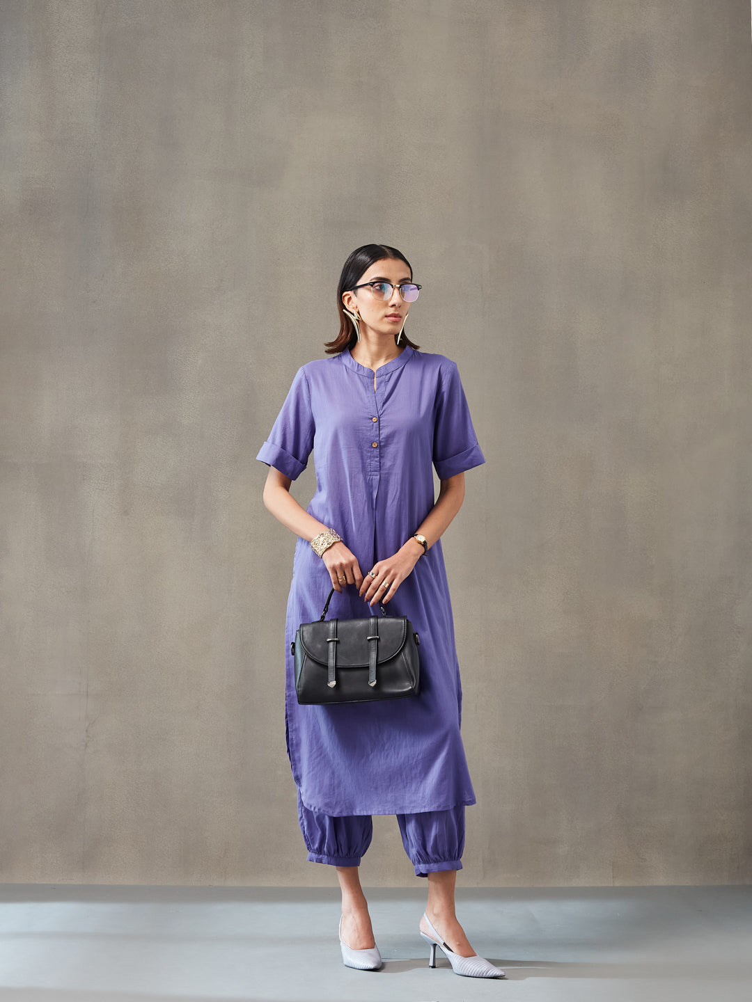 Straight Dyed Pure Cotton Kurta Set