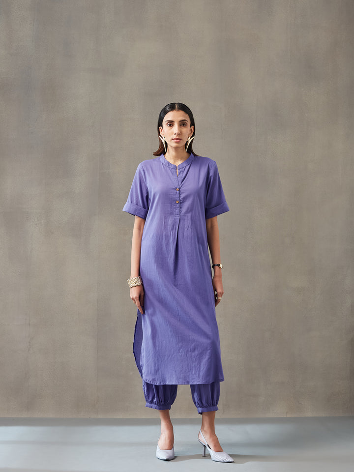 Straight Dyed Pure Cotton Kurta Set