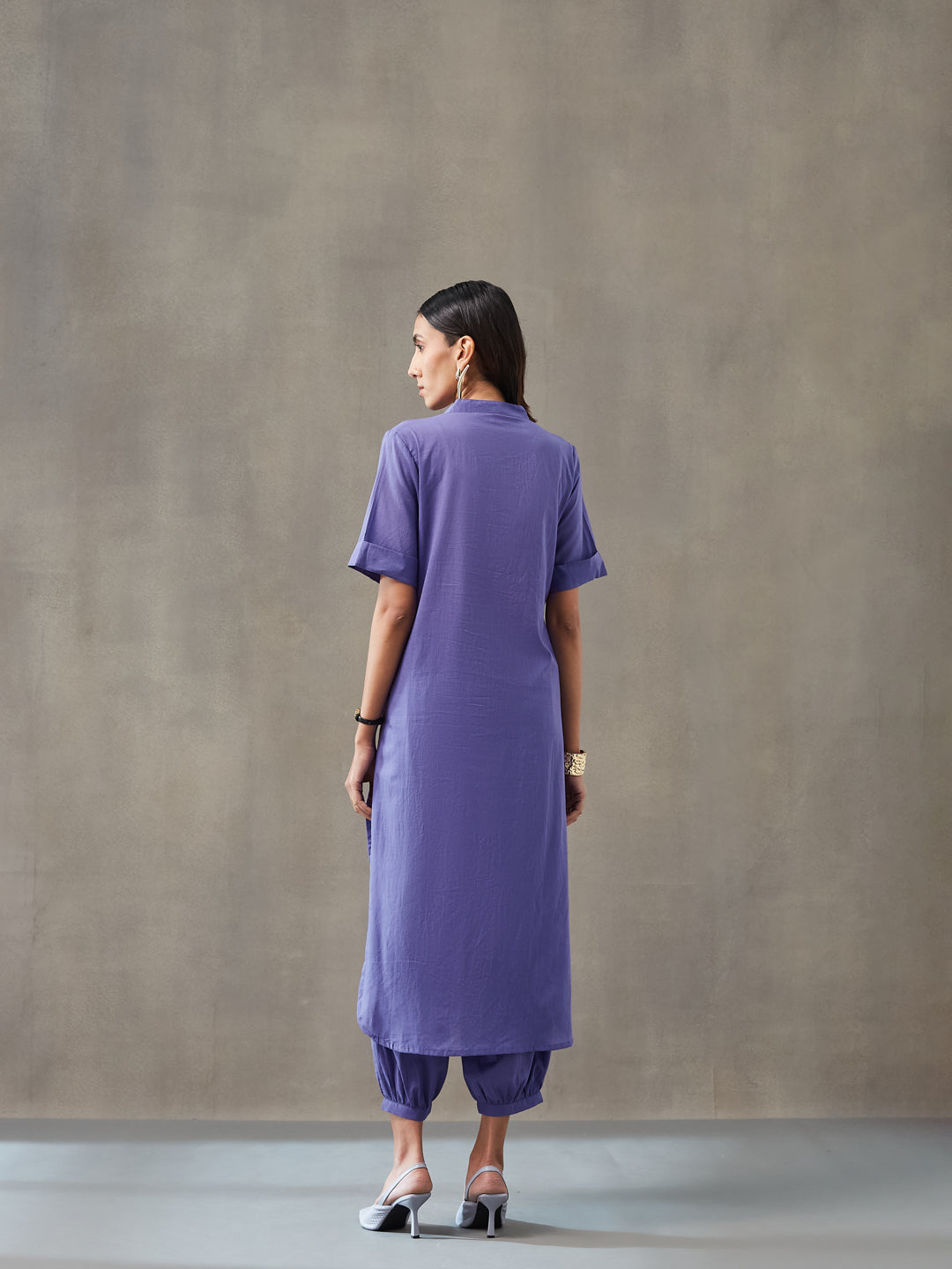 Straight Dyed Pure Cotton Kurta Set