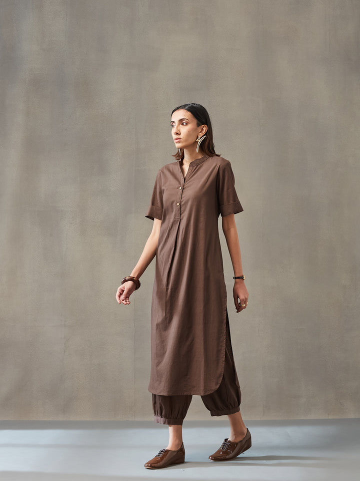 Straight Dyed Pure Cotton Kurta Set
