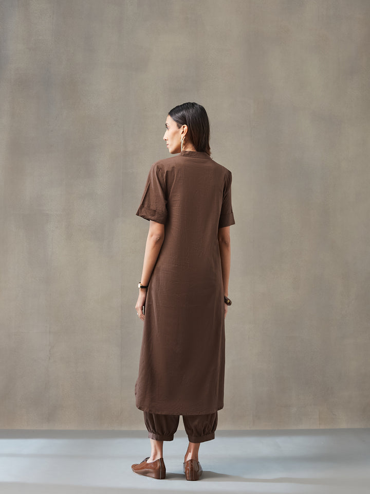Straight Dyed Pure Cotton Kurta Set