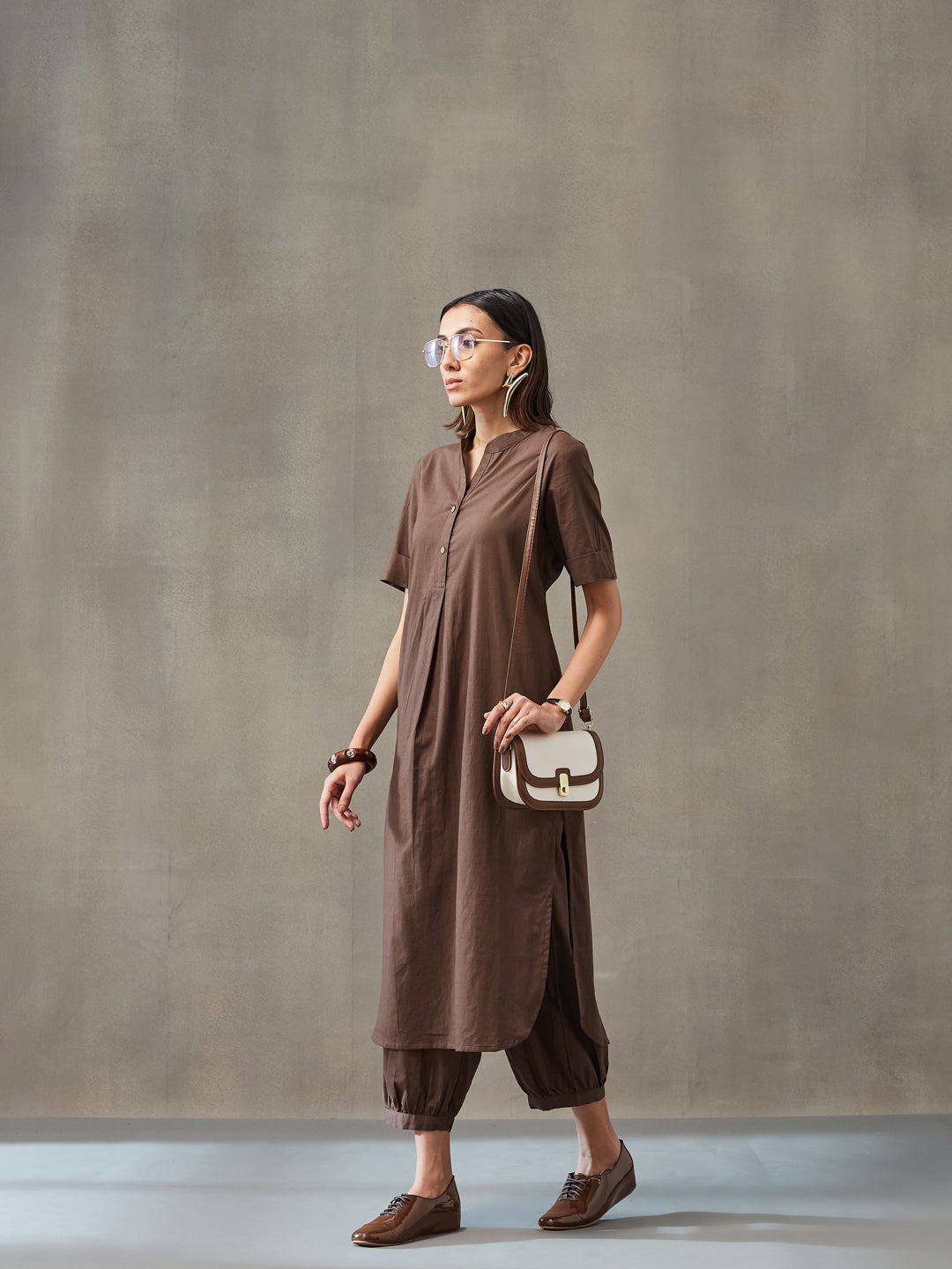 Straight Dyed Pure Cotton Kurta Set