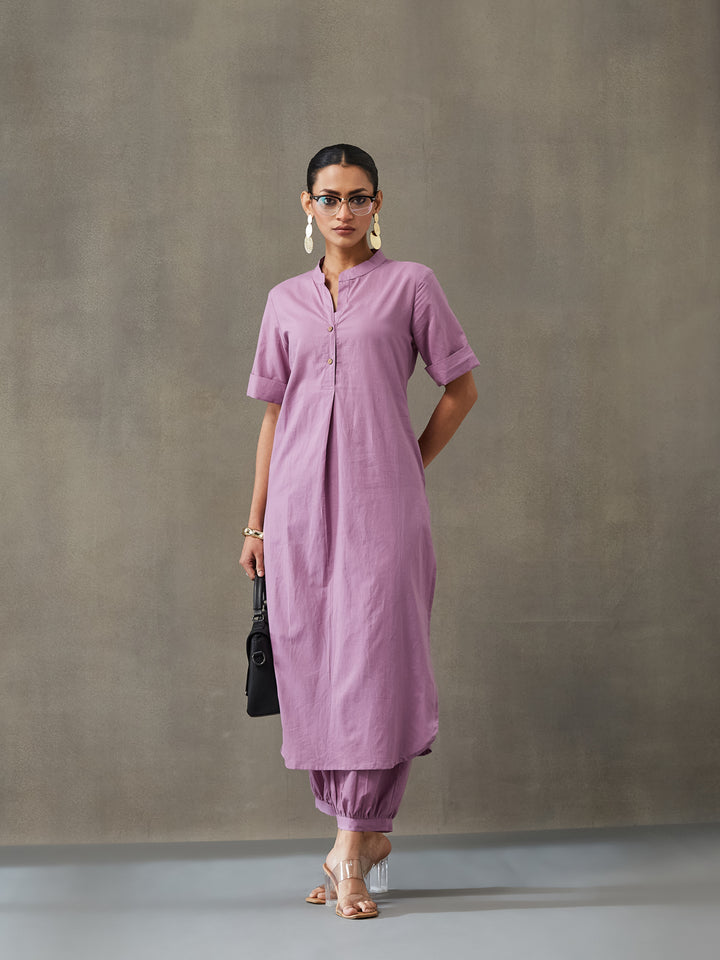 Straight Dyed Pure Cotton Kurta Set