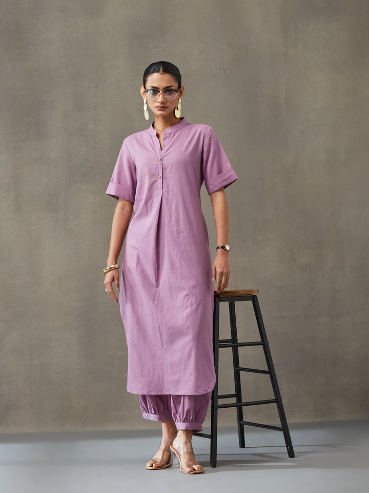Straight Dyed Pure Cotton Kurta Set