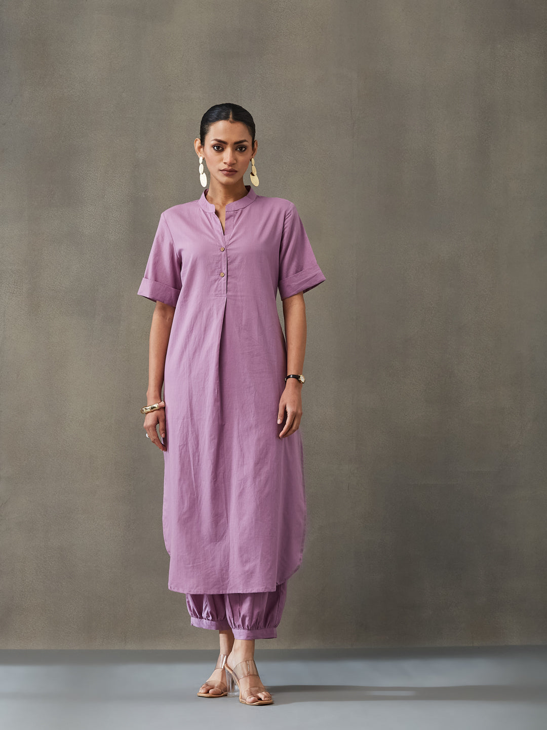 Straight Dyed Pure Cotton Kurta Set