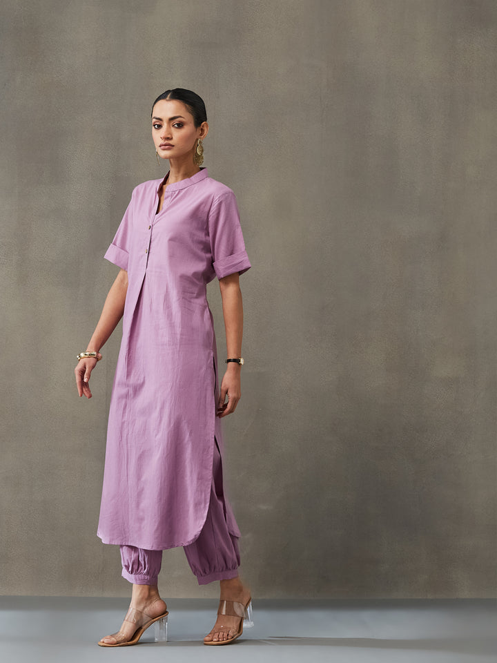 Straight Dyed Pure Cotton Kurta Set