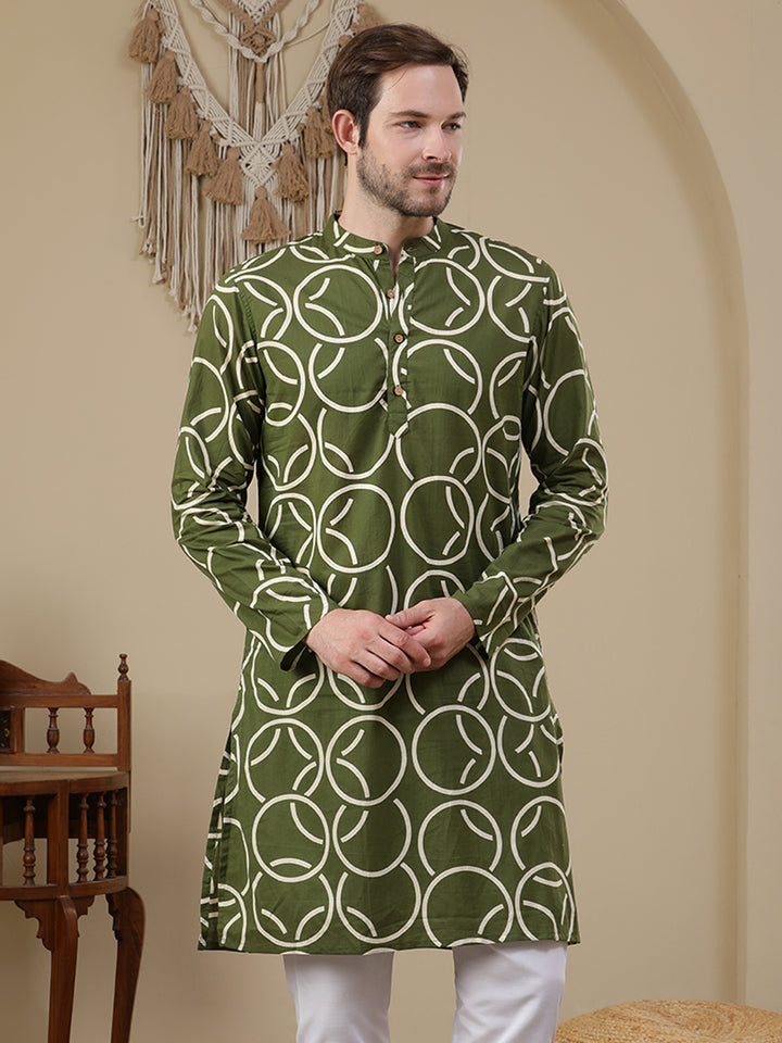 Straight Printed Cotton Kurtas