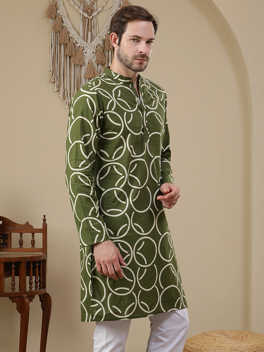 Straight Printed Cotton Kurtas