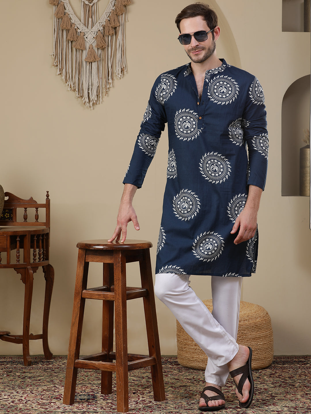 Straight Printed Cotton Kurtas