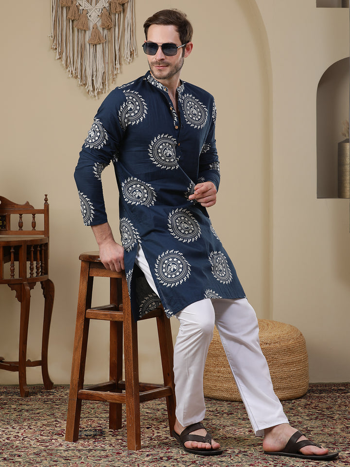 Straight Printed Cotton Kurtas