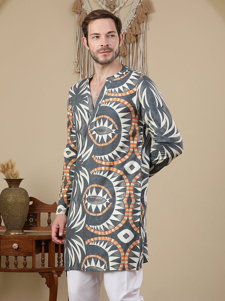 Straight Printed Viscose Rayon Kurtas
