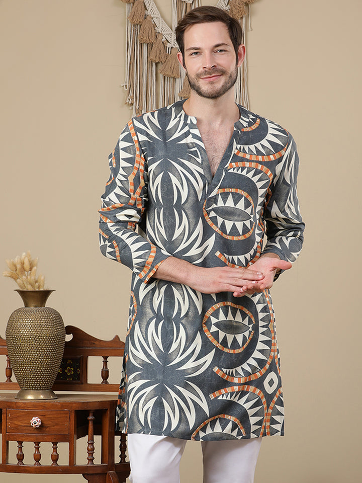 Straight Printed Viscose Rayon Kurtas