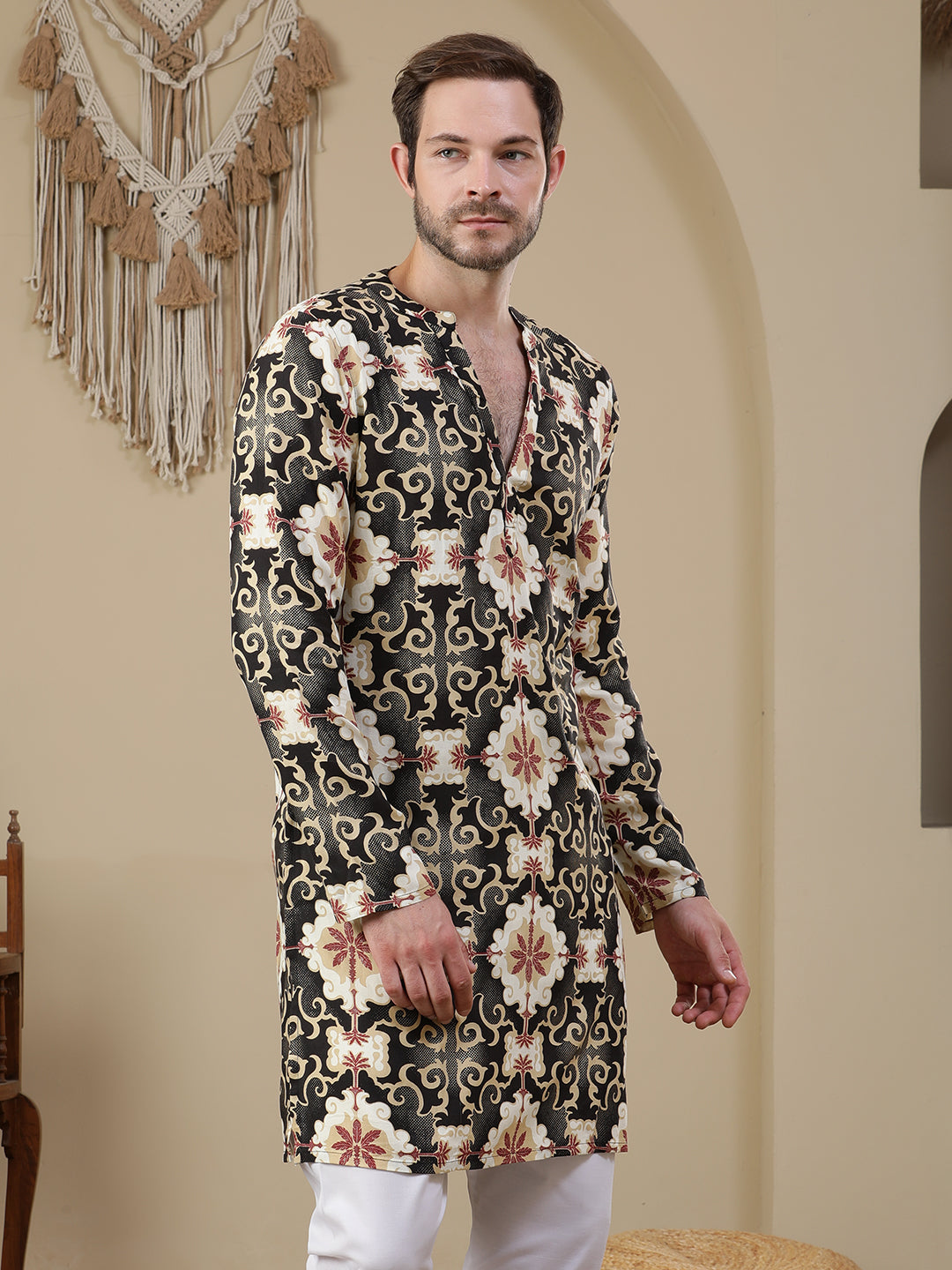 Straight Printed Viscose Rayon Kurtas