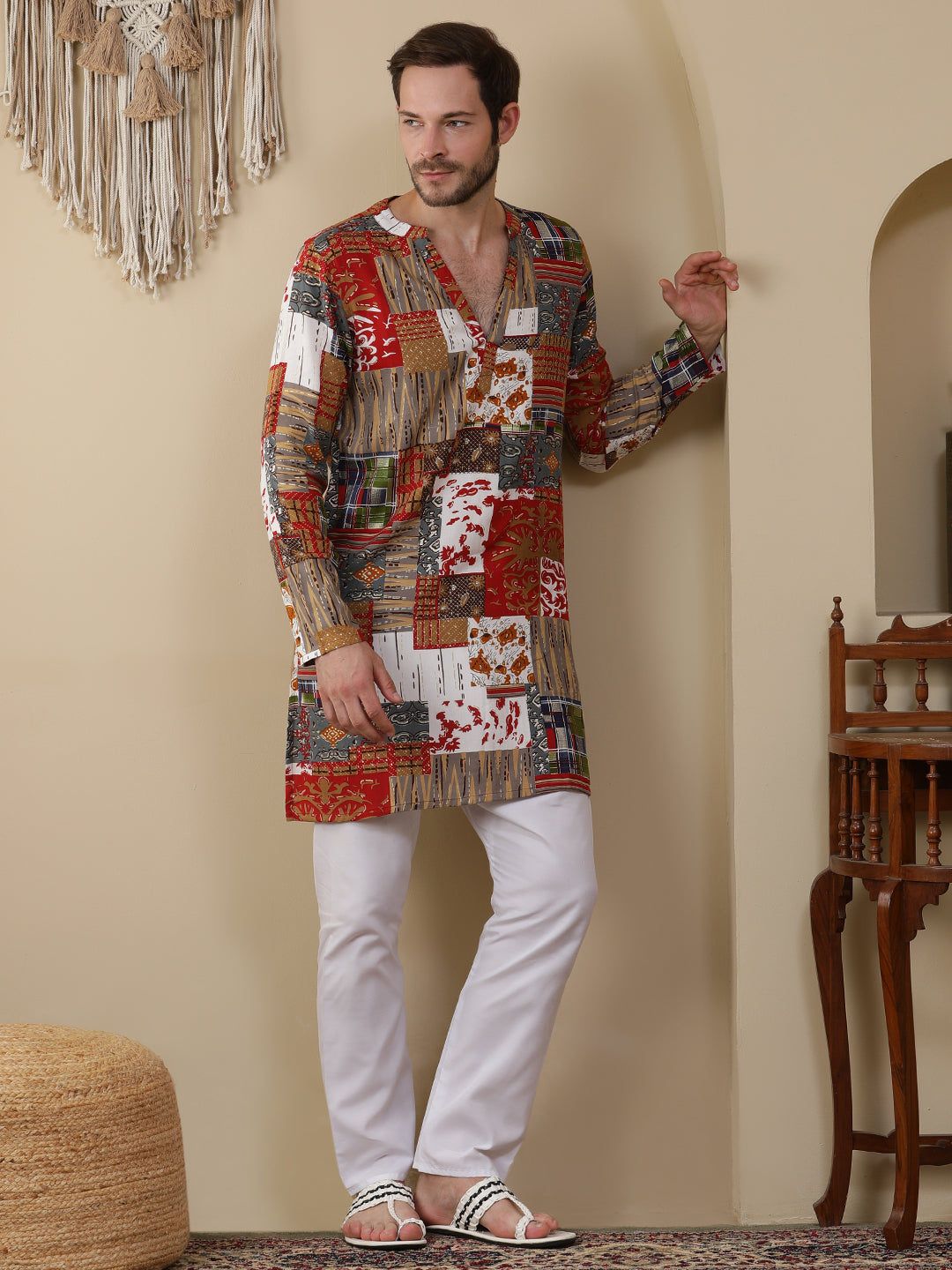 Straight Printed Viscose Rayon Kurtas