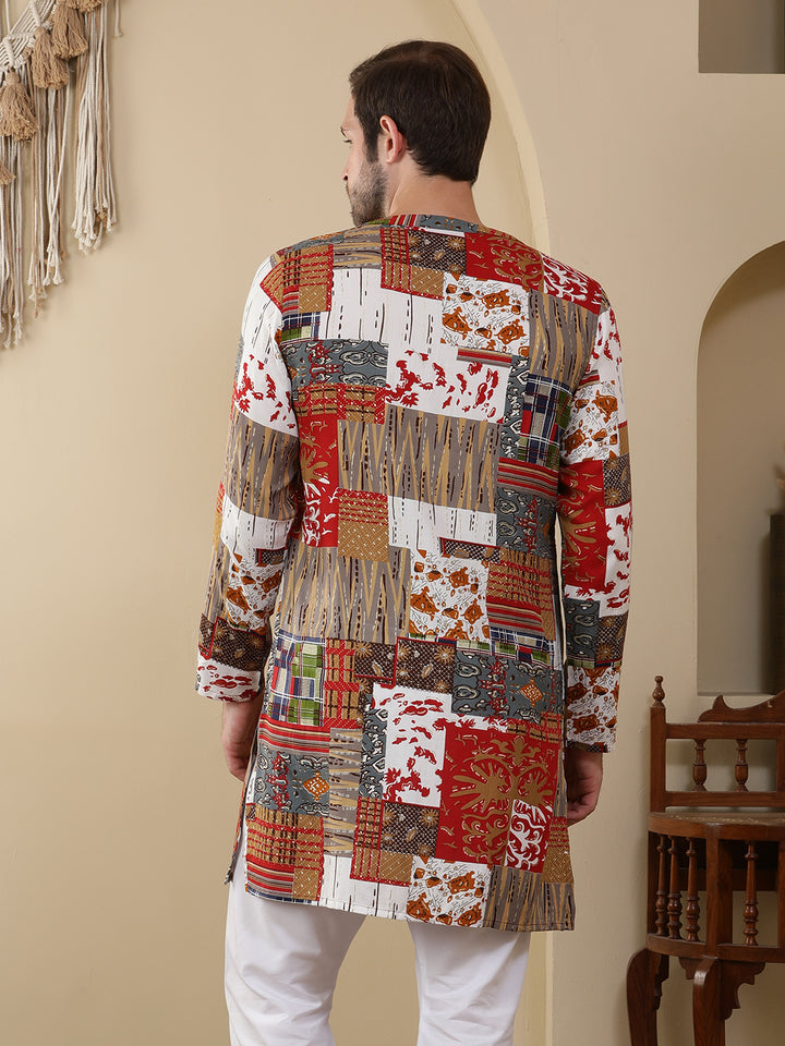 Straight Printed Viscose Rayon Kurtas