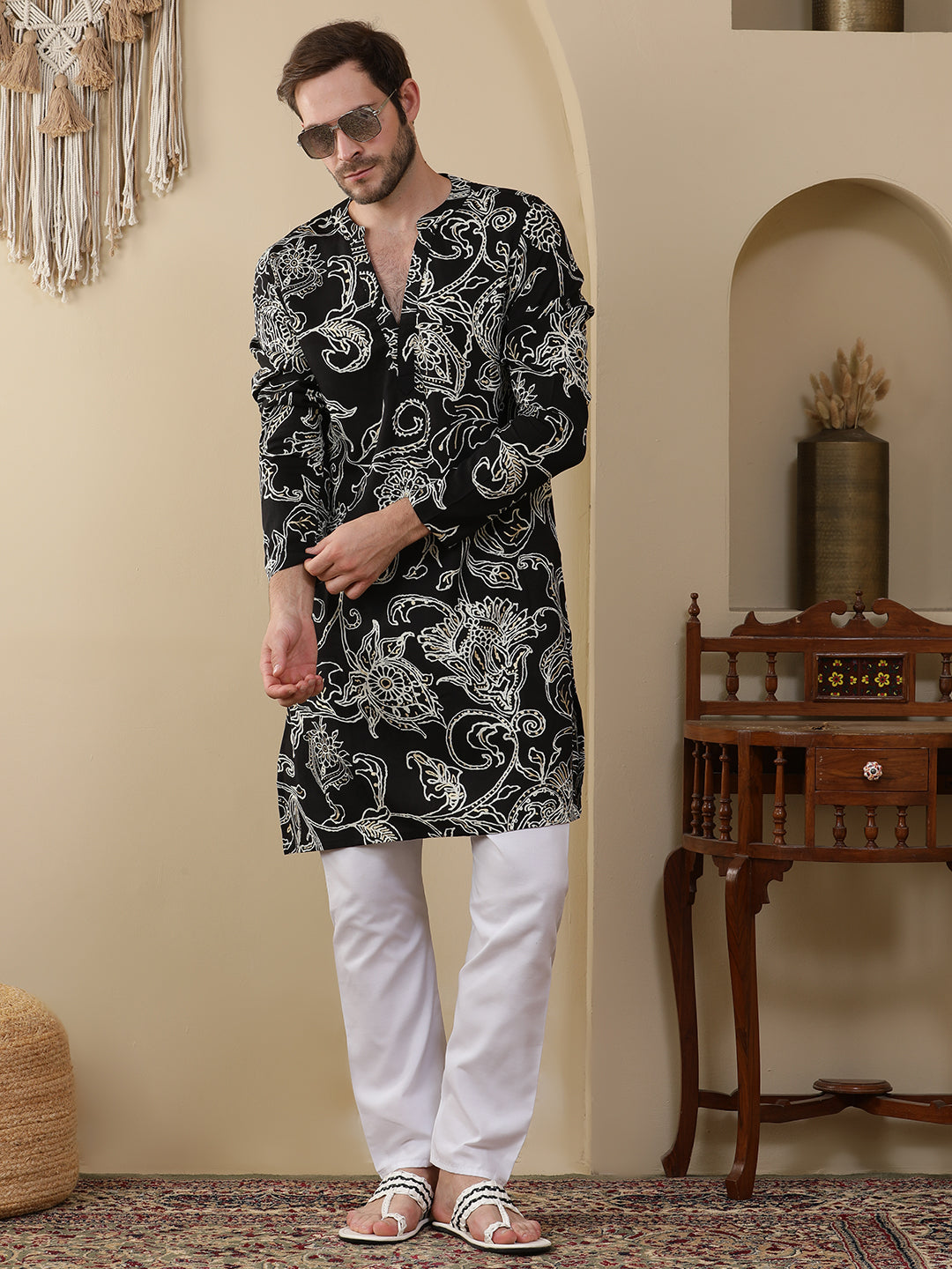Straight Printed Viscose Rayon Kurtas