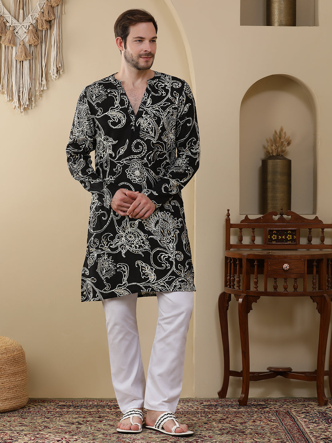 Straight Printed Viscose Rayon Kurtas