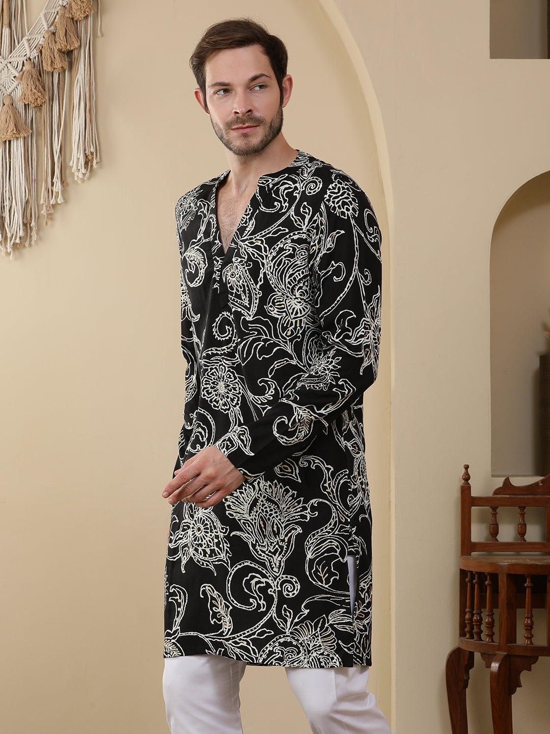 Straight Printed Viscose Rayon Kurtas