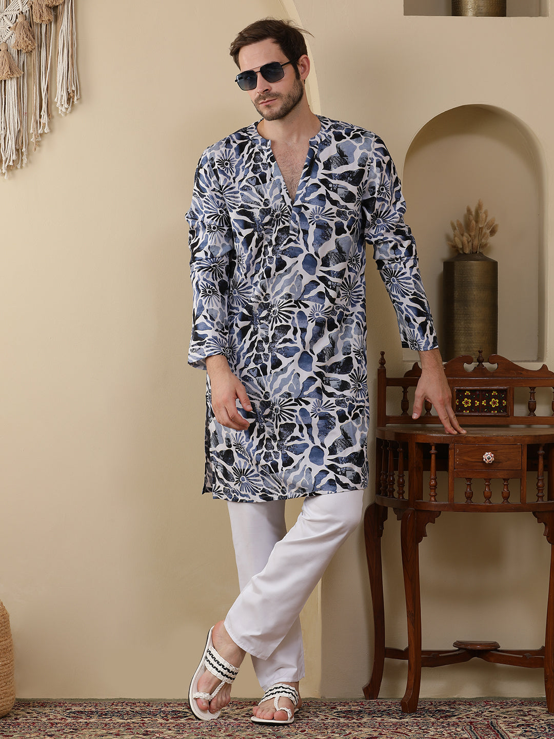 Straight Printed Viscose Rayon Kurtas