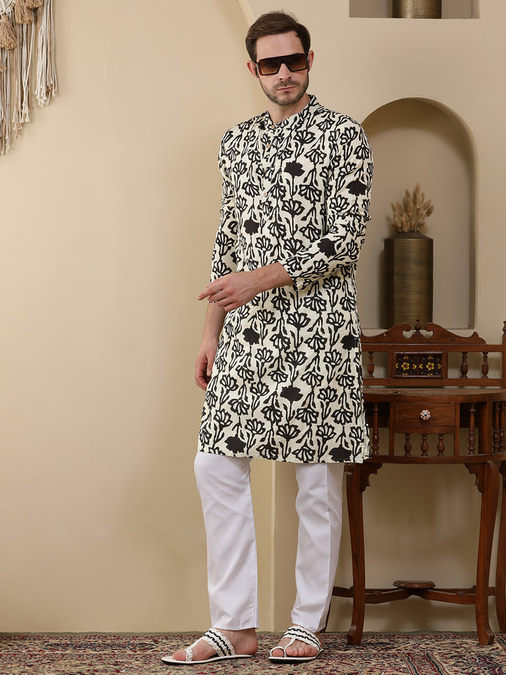 Straight Printed Viscose Rayon Kurtas