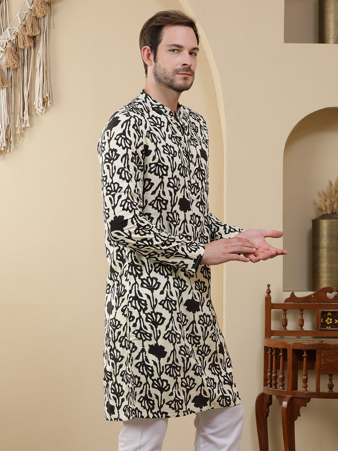 Straight Printed Viscose Rayon Kurtas
