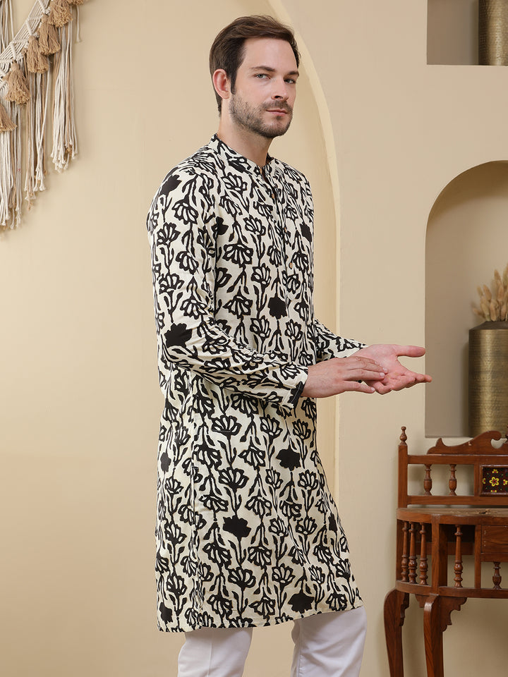 Straight Printed Viscose Rayon Kurtas