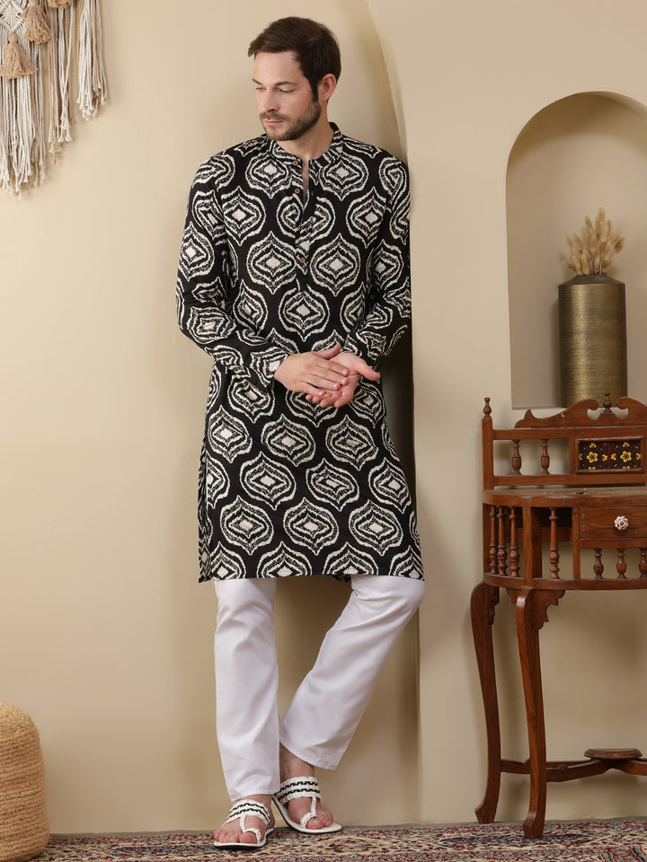 Straight Printed Viscose Rayon Kurtas