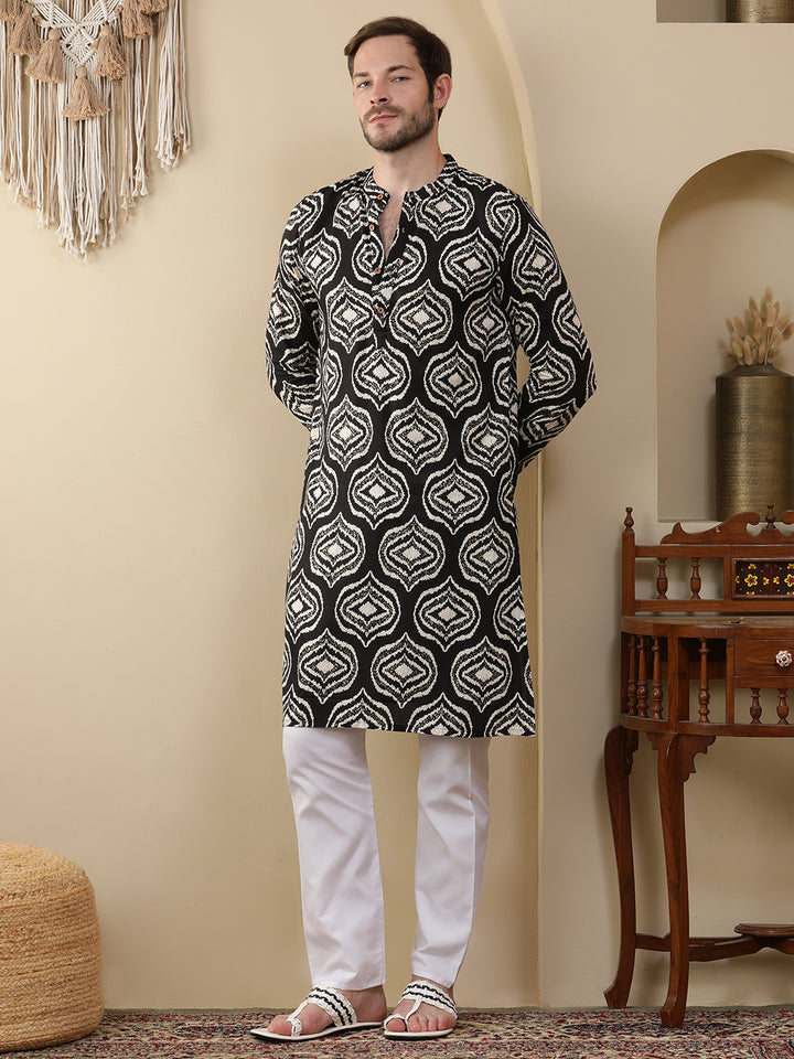 Straight Printed Viscose Rayon Kurtas
