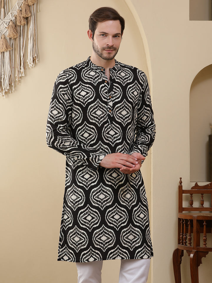 Straight Printed Viscose Rayon Kurtas