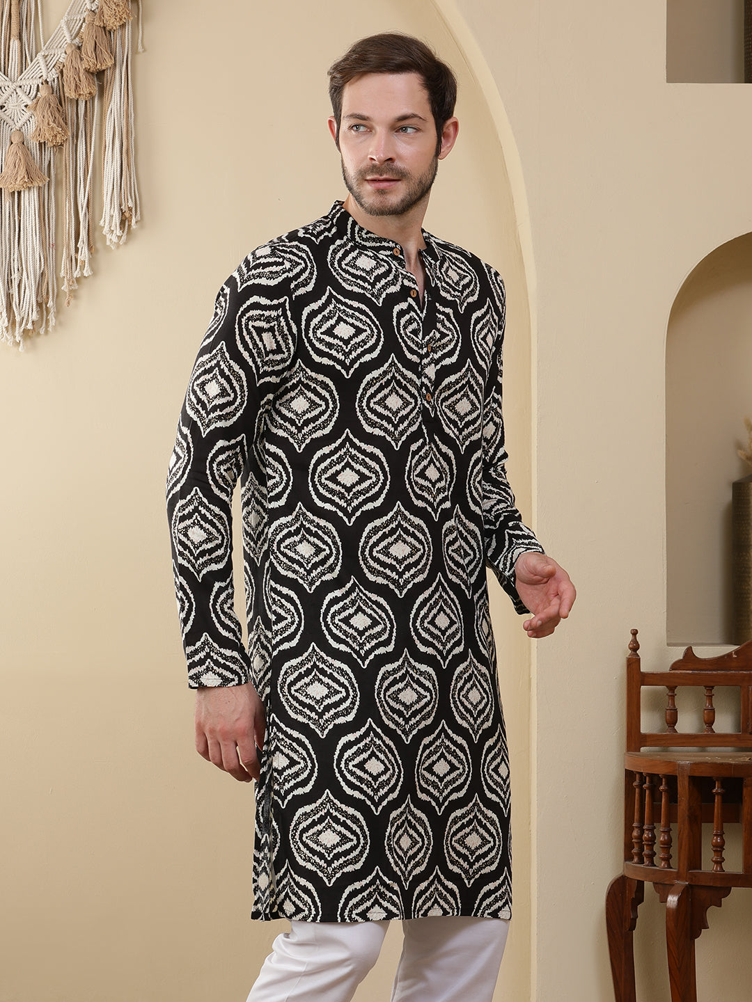 Straight Printed Viscose Rayon Kurtas