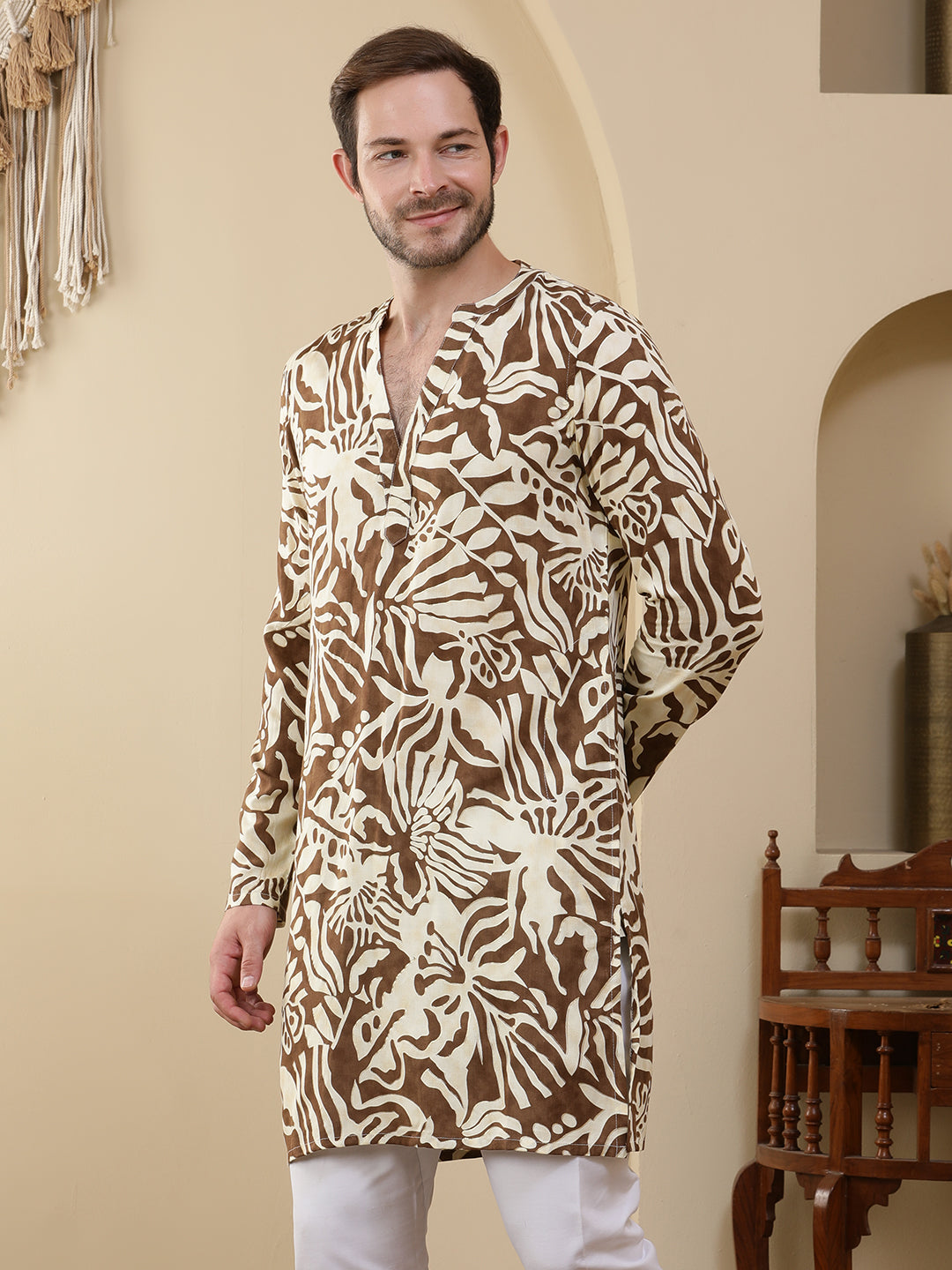 Straight Printed Viscose Rayon Kurtas