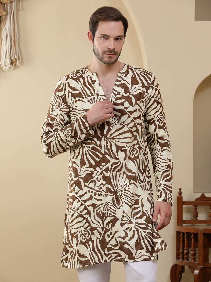 Straight Printed Viscose Rayon Kurtas
