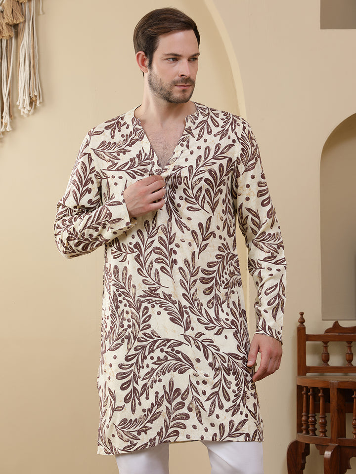 Straight Printed Viscose Rayon Kurtas