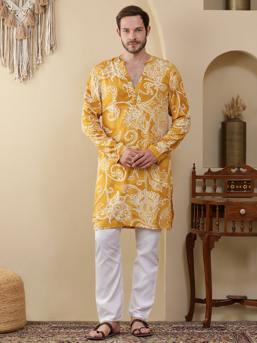Straight Printed Viscose Rayon Kurtas