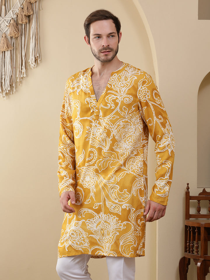 Straight Printed Viscose Rayon Kurtas