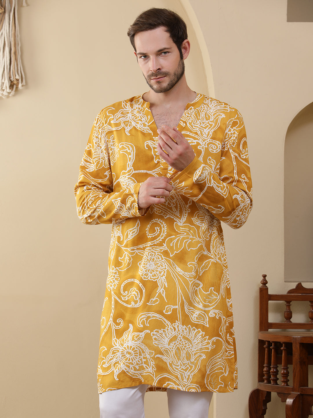 Straight Printed Viscose Rayon Kurtas