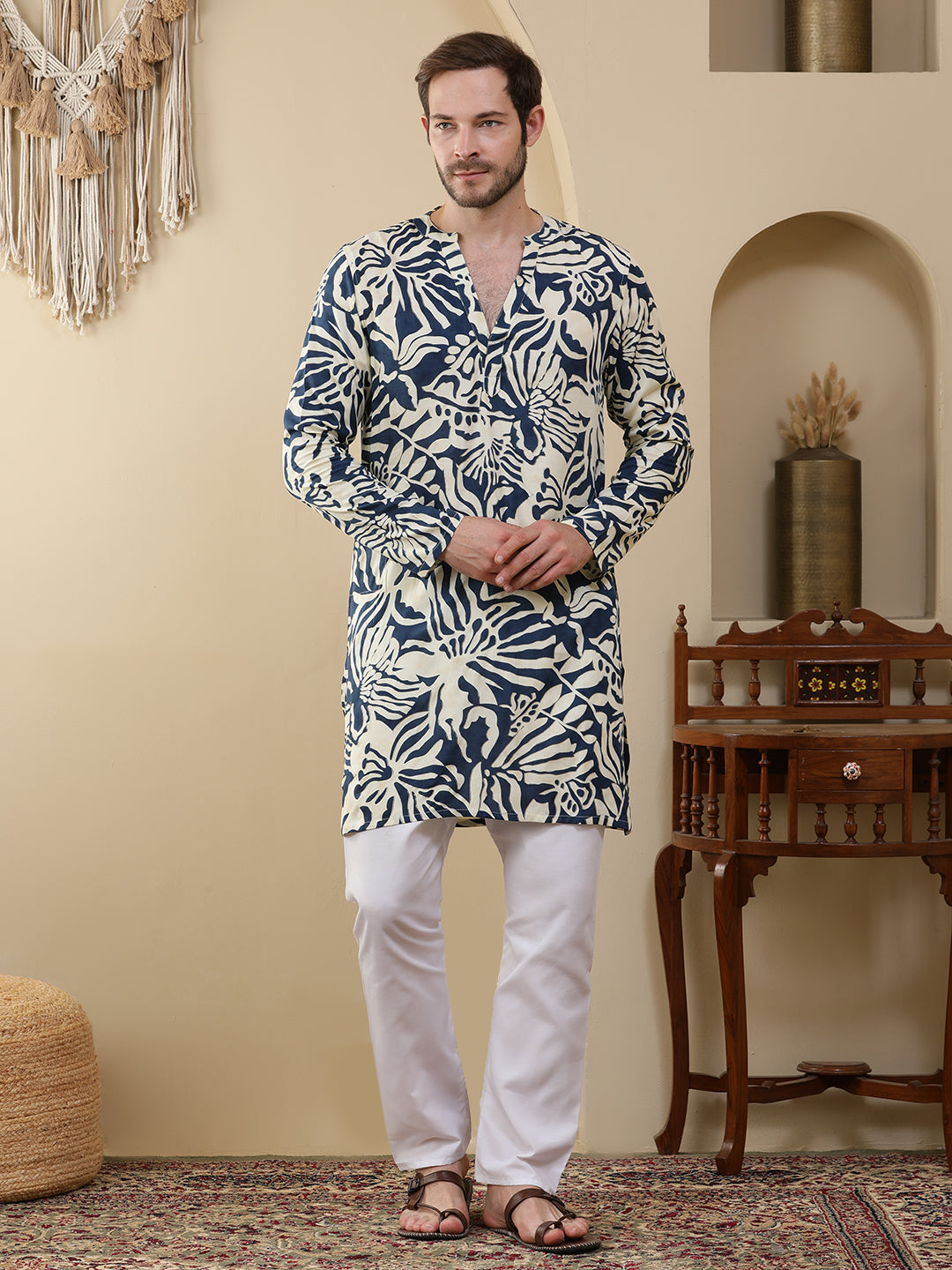 Straight Printed Viscose Rayon Kurtas