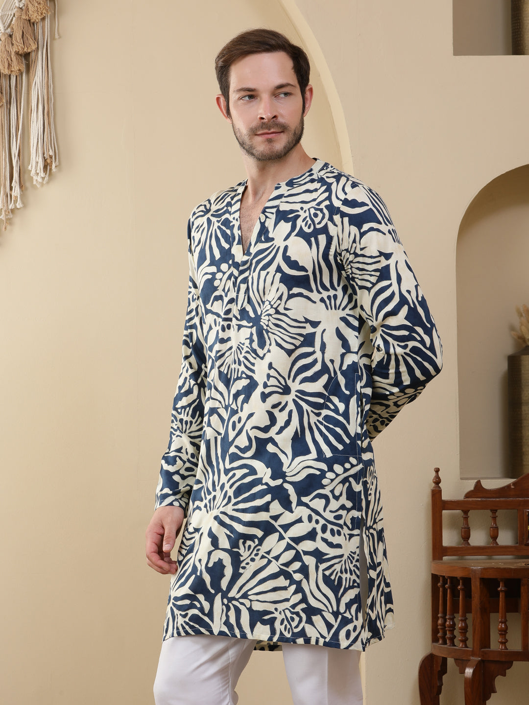 Straight Printed Viscose Rayon Kurtas