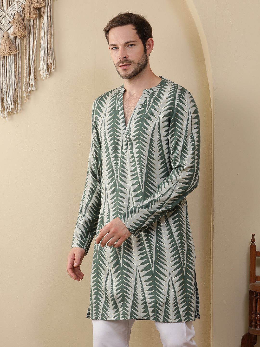 Straight Printed Viscose Rayon Kurtas