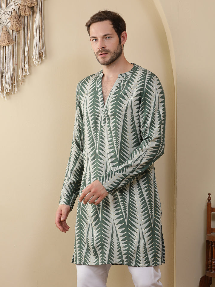 Straight Printed Viscose Rayon Kurtas