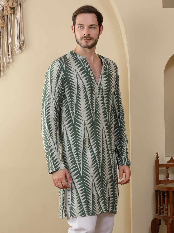 Straight Printed Viscose Rayon Kurtas